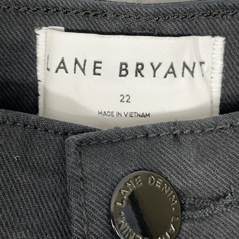 Lane Bryant Womens NEW Black Denim Jeans High Rise Relaxed Straight 22 Casual - Picture 3 of 10
